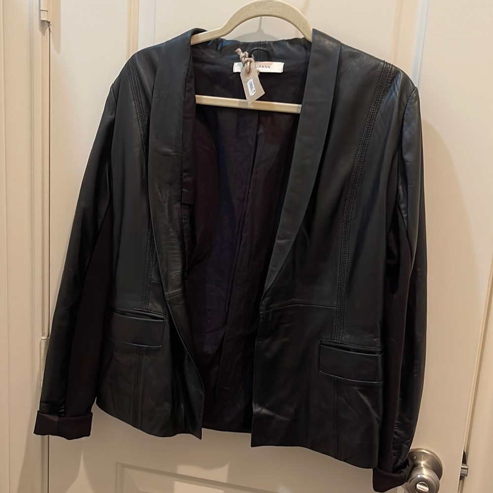 Black leather Graumann jacket